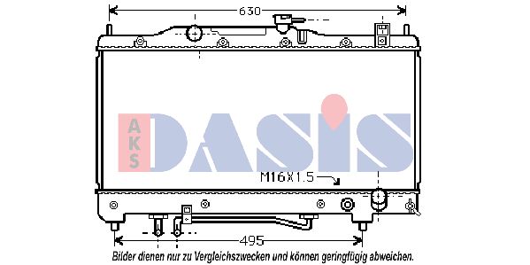 AKS DASIS Jäähdytin,moottorin jäähdytys 211990N